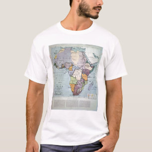 Kaart van Afrika met de Verdragsgrenzen, 1891 T-shirt