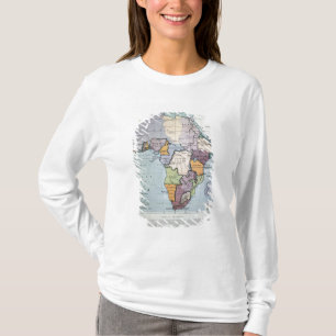 Kaart van Afrika met de Verdragsgrenzen, 1891 T-shirt