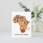 Kaart van Afrika met het erfgoed van de Afrikaanse (Staand voorkant)