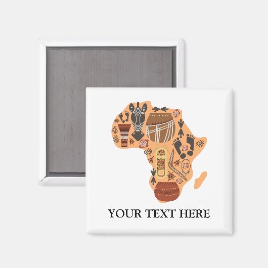 Kaart van Afrika met het erfgoed van de Afrikaanse Magneet (Voorkant / Achterkant)