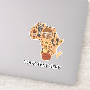 Kaart van Afrika met het erfgoed van de Afrikaanse Sticker