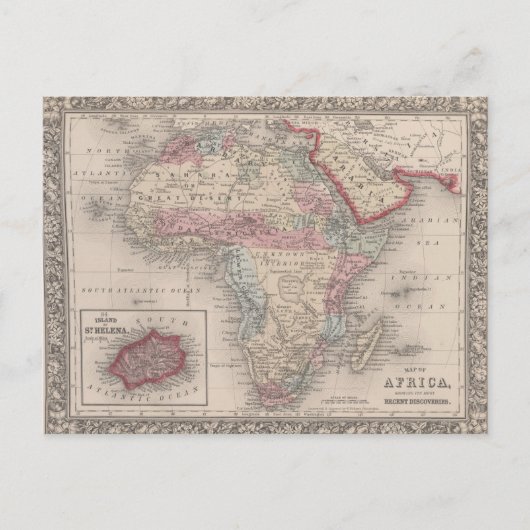 Kaart van Afrika met Sint-Helena (Voorkant)