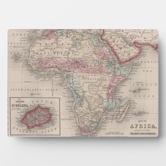 Kaart van Afrika met Sint-Helena Fotoplaat (voorkant)