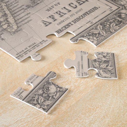 Kaart van Afrika met Sint-Helena Legpuzzel (Zijkant)