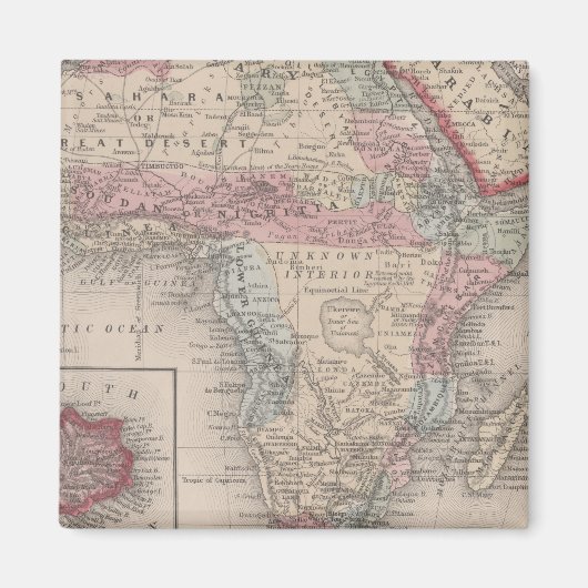 Kaart van Afrika met Sint-Helena Magneet (Voorkant)