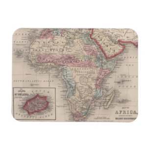 Kaart van Afrika met Sint-Helena Magneet