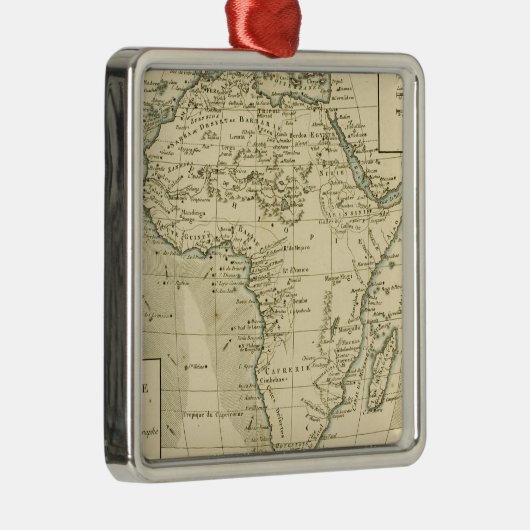  kaart van Afrika Metalen Ornament (Rechts)