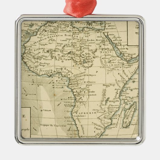  kaart van Afrika Metalen Ornament (Voorkant)