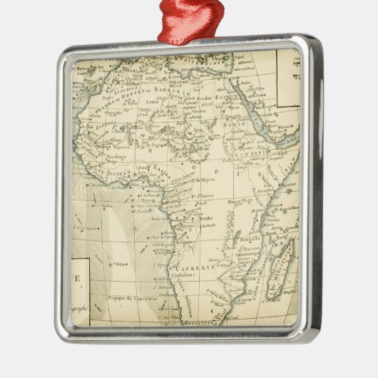  kaart van Afrika Metalen Ornament (Links)