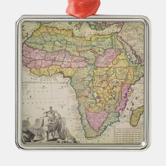 Kaart van Afrika Metalen Ornament (Voorkant)