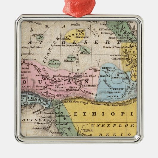 Kaart van Afrika Metalen Ornament (Voorkant)