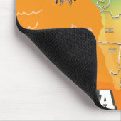 Kaart van afrika muismat (Hoek)