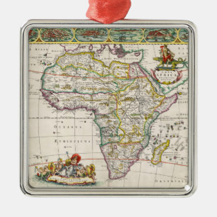 Kaart van Afrika   Nova Africa Metalen Ornament