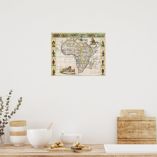 Kaart van Afrika | Nova Africa Poster (Keuken)