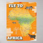 Kaart van Afrika Poster (Voorkant)