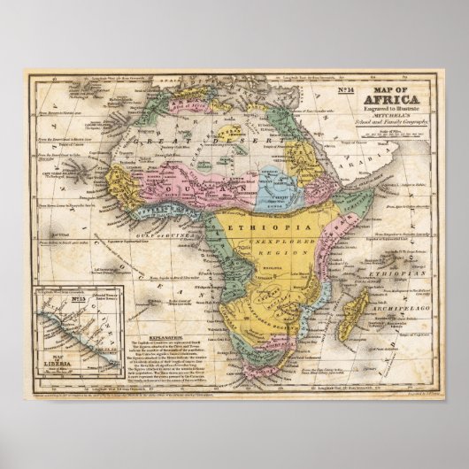 Kaart van Afrika Poster (Voorkant)