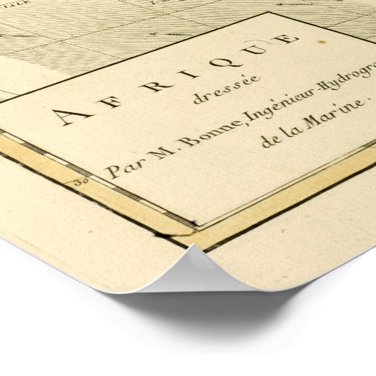  kaart van Afrika Poster (Hoek)