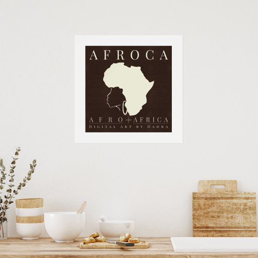 Kaart van Afrika Poster (Keuken)