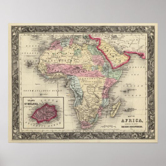 Kaart van Afrika Poster (Voorkant)
