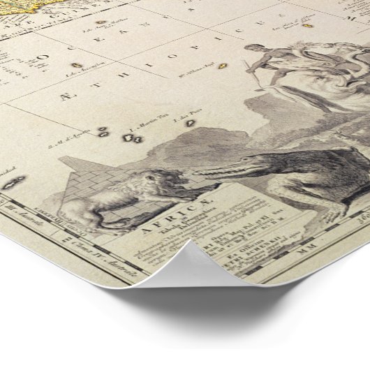 Kaart van Afrika Poster (Hoek)