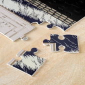  kaart van Afrika Sepia Tone Black White Zebra Legpuzzel (Zijkant)