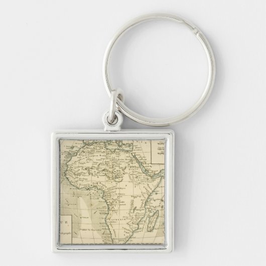 kaart van Afrika Sleutelhanger (Voorkant)
