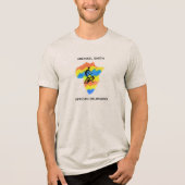 Kaart van Afrika Vorm en Afrikaanse Drumming Tri-Blend Shirt (Voorkant)