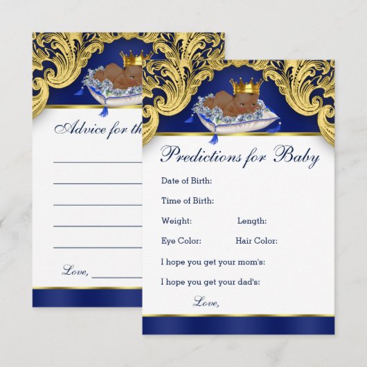 Kaart van Afrikaanse Amerikaanse Prins Predictions (Voorkant / Achterkant)