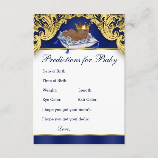 Kaart van Afrikaanse Amerikaanse Prins Predictions (Voorkant)