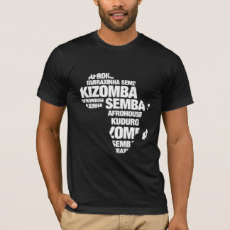 Kaart van Afrikaanse dans T-shirt