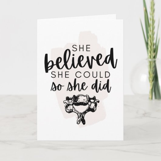 Kaart van afstuderen, Kaart van chiropractisch Afs (Voorkant)