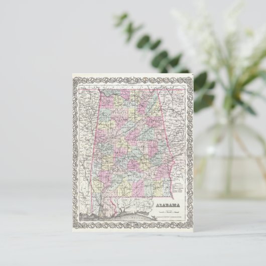 Kaart van Alabama (Staand voorkant)