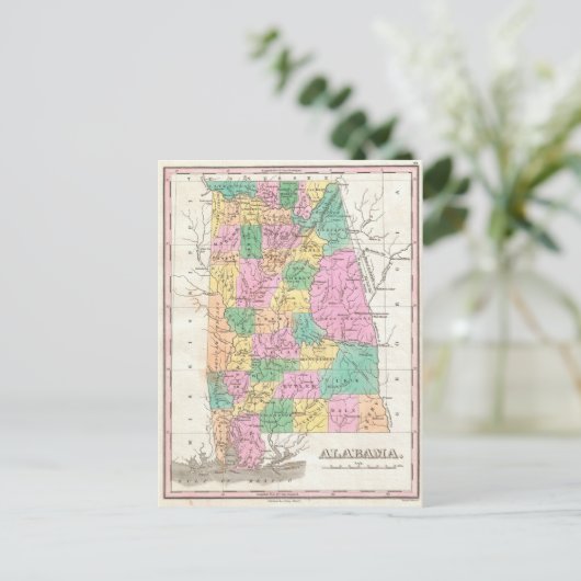  kaart van Alabama (1827) (Staand voorkant)