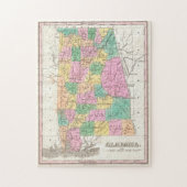  kaart van Alabama (1827) Legpuzzel (Verticaal)