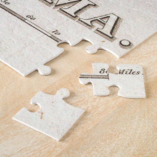  kaart van Alabama (1827) Legpuzzel (Zijkant)