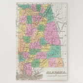  kaart van Alabama (1827) Legpuzzel (Verticaal)