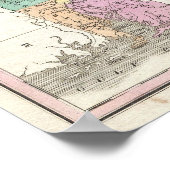  kaart van Alabama (1827) Poster (Hoek)