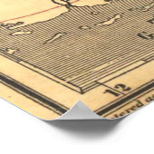  kaart van Alabama (1848) Poster (Hoek)