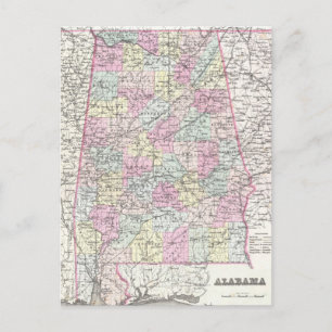  kaart van Alabama (1855)