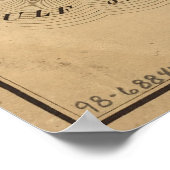  kaart van Alabama (1866) Poster (Hoek)