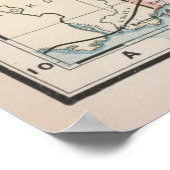  kaart van Alabama (1891) Poster (Hoek)