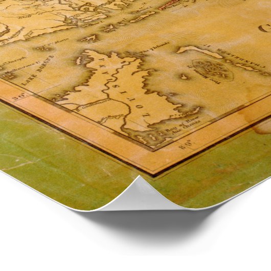  kaart van Alabama door John Melish (1820) Poster (Hoek)