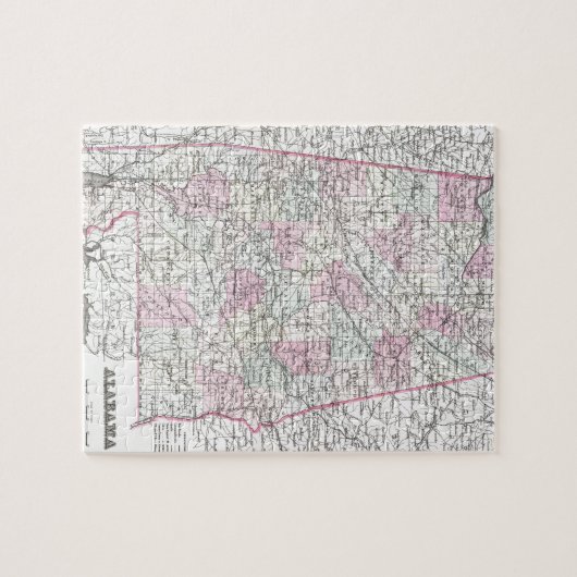 Kaart van Alabama Legpuzzel (Horizontaal)