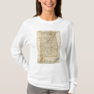Kaart van Alabama T-shirt