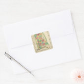 Kaart van Alabama Vierkante Sticker (Envelop)