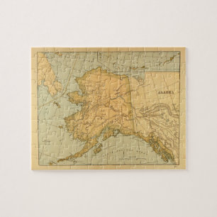  kaart van Alaska (1894) Legpuzzel