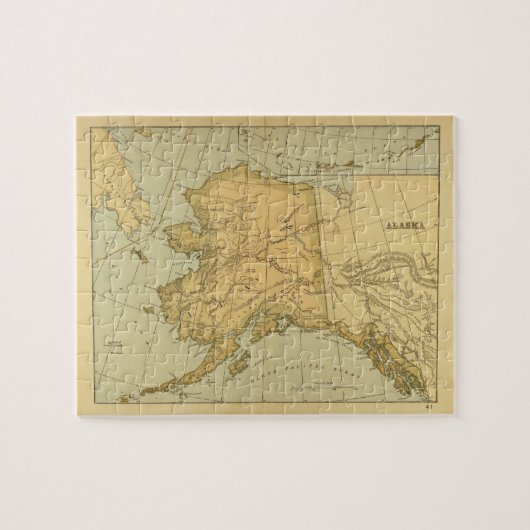  kaart van Alaska (1894) Legpuzzel (Horizontaal)