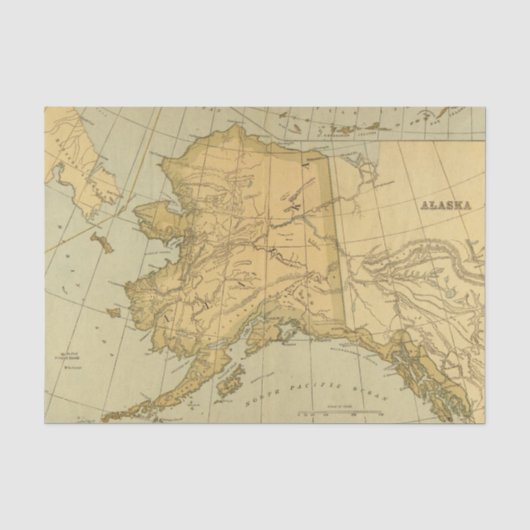 kaart van Alaska (1894) Tissuepapier (Voorkant)