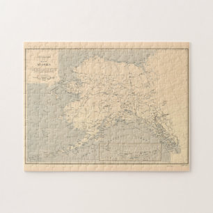  kaart van Alaska (1909) Legpuzzel