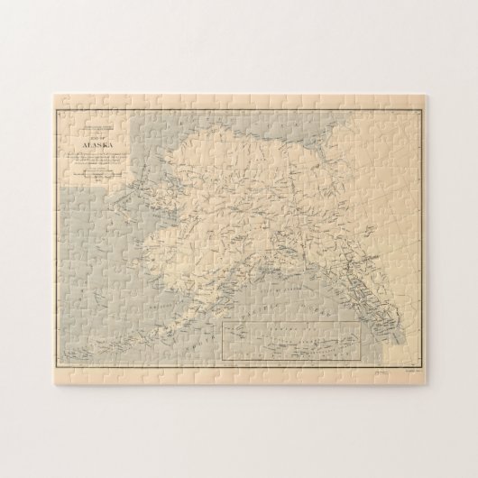 kaart van Alaska (1909) Legpuzzel (Horizontaal)